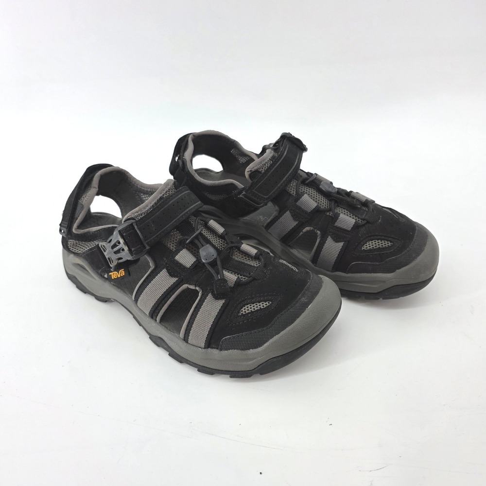 Teva Omnium 2 Mens Black Grey Hiking Water Sandals Size 9 Closed Toe Hikin - Picture 3 of 7
